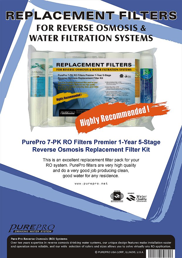 PP Sediment Filters & Inline Filter Cartridge Includes Carbon Block Filter Denali Pure Brand 2-Pack Replacement Filter Kit Compatible with PurePro G-107MA RO System 