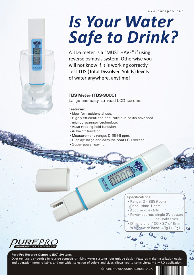 TDS Meter, Measure Your Waters PPM