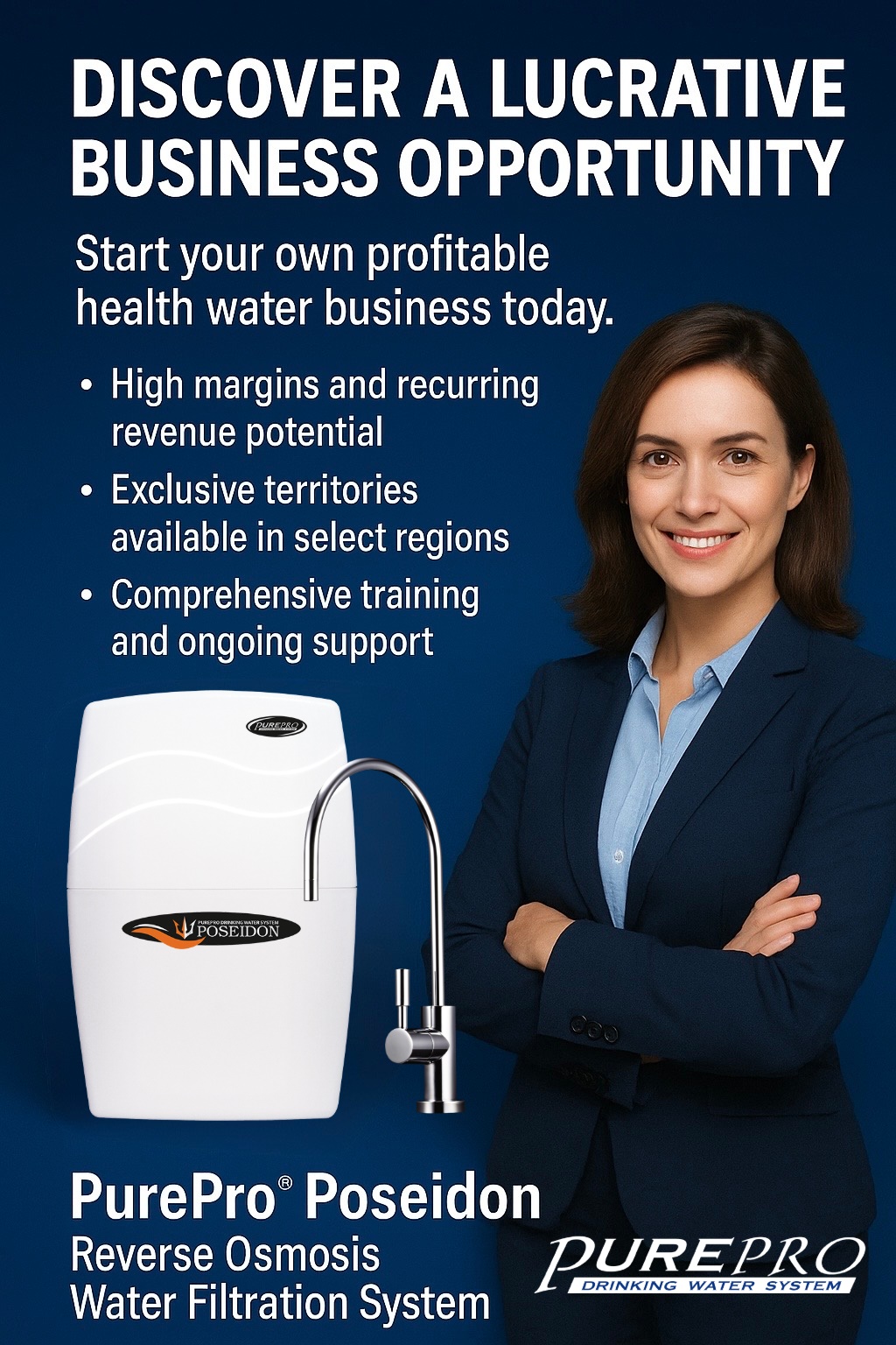 PUREPRO POSEIDON REVERSE OSMOSIS WATER FILTRATION SYSTEM