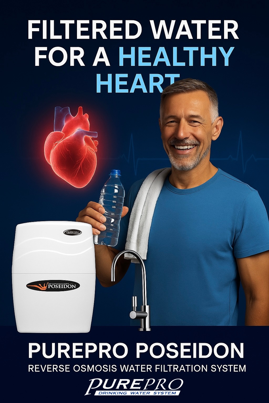 PUREPRO POSEIDON REVERSE OSMOSIS WATER FILTRATION SYSTEM
